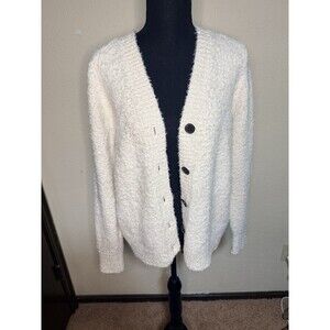 Madewell Women's Cardigan Sweater Size Medium 100% Cotton Grandpa Button Front